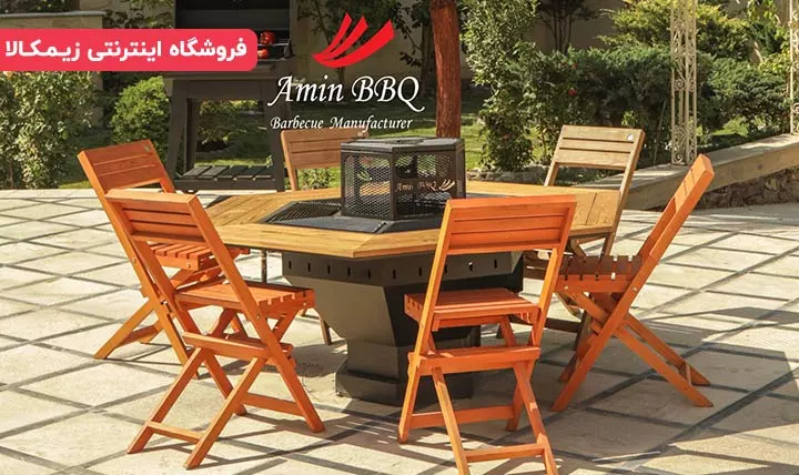 فایرپیت یا میز آتشدان گازی - هیزمی امین باربیکیو